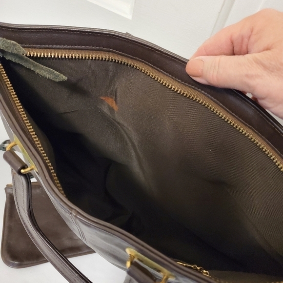 Vintage Palizzio Brown Leather Briefcase Style Handbag, classic - Picture 8 of 8